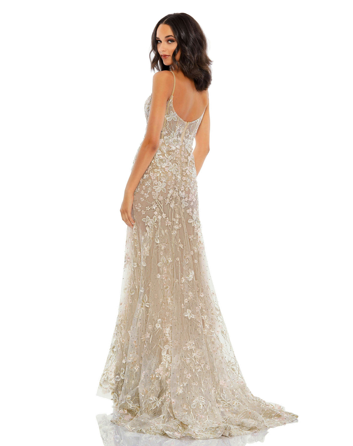 Mac Duggal 67492-NudeMulti-BK