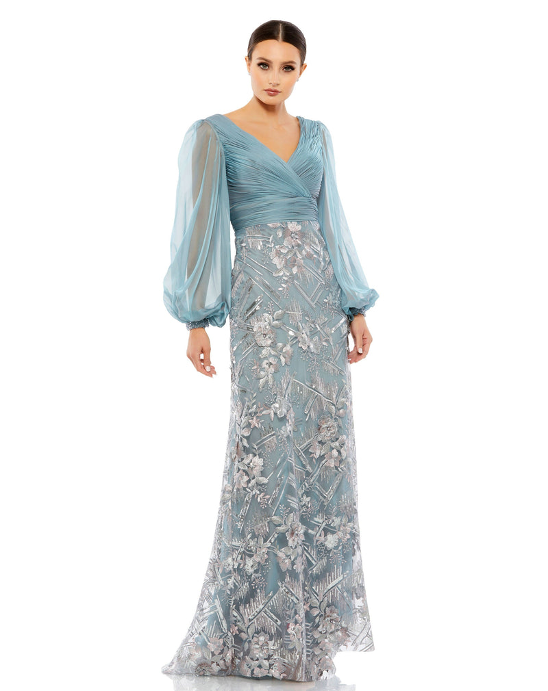 Mac Duggal 67886-SlateBlue-AB