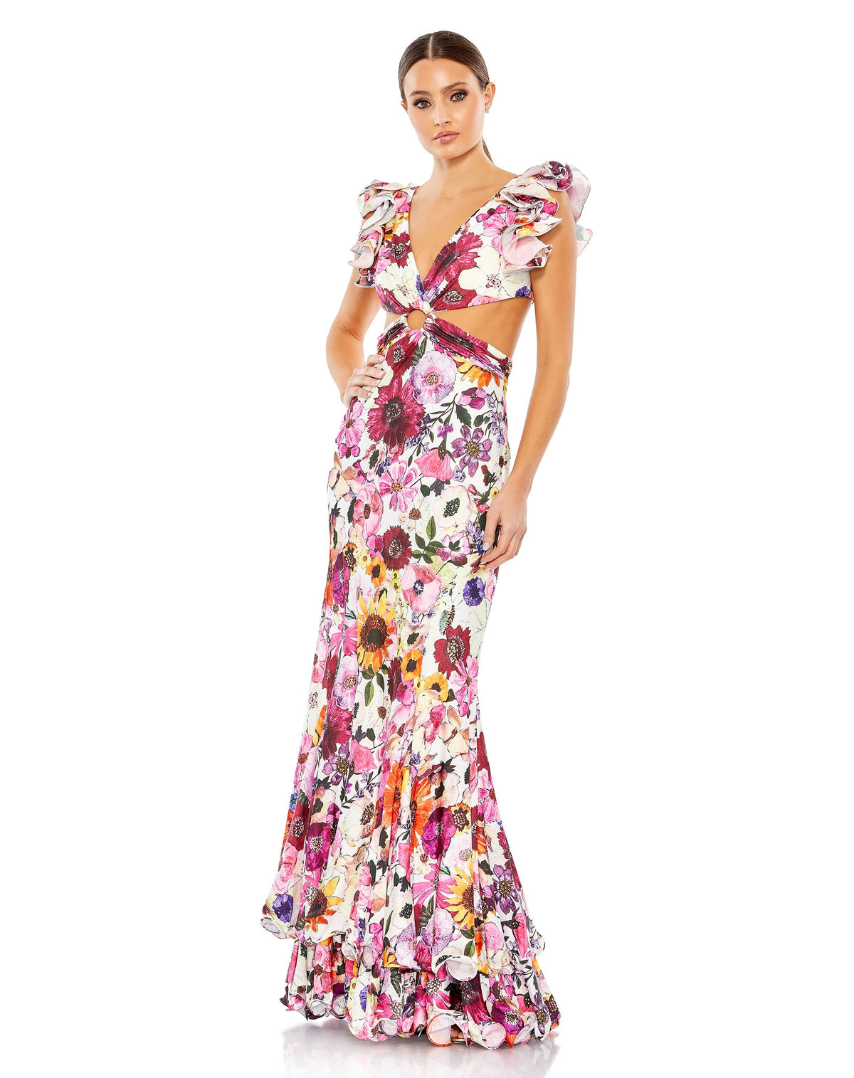 Mac Duggal 68107-WhiteMulti-AB