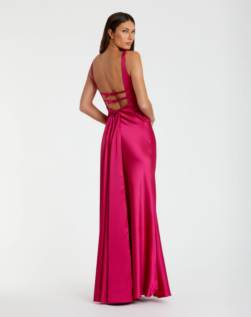 Mac Duggal 68855-Raspberry-BK