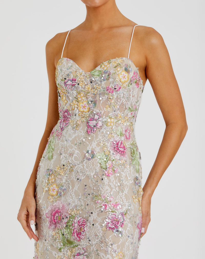 Mac Duggal 68891-IvoryMulti-CL