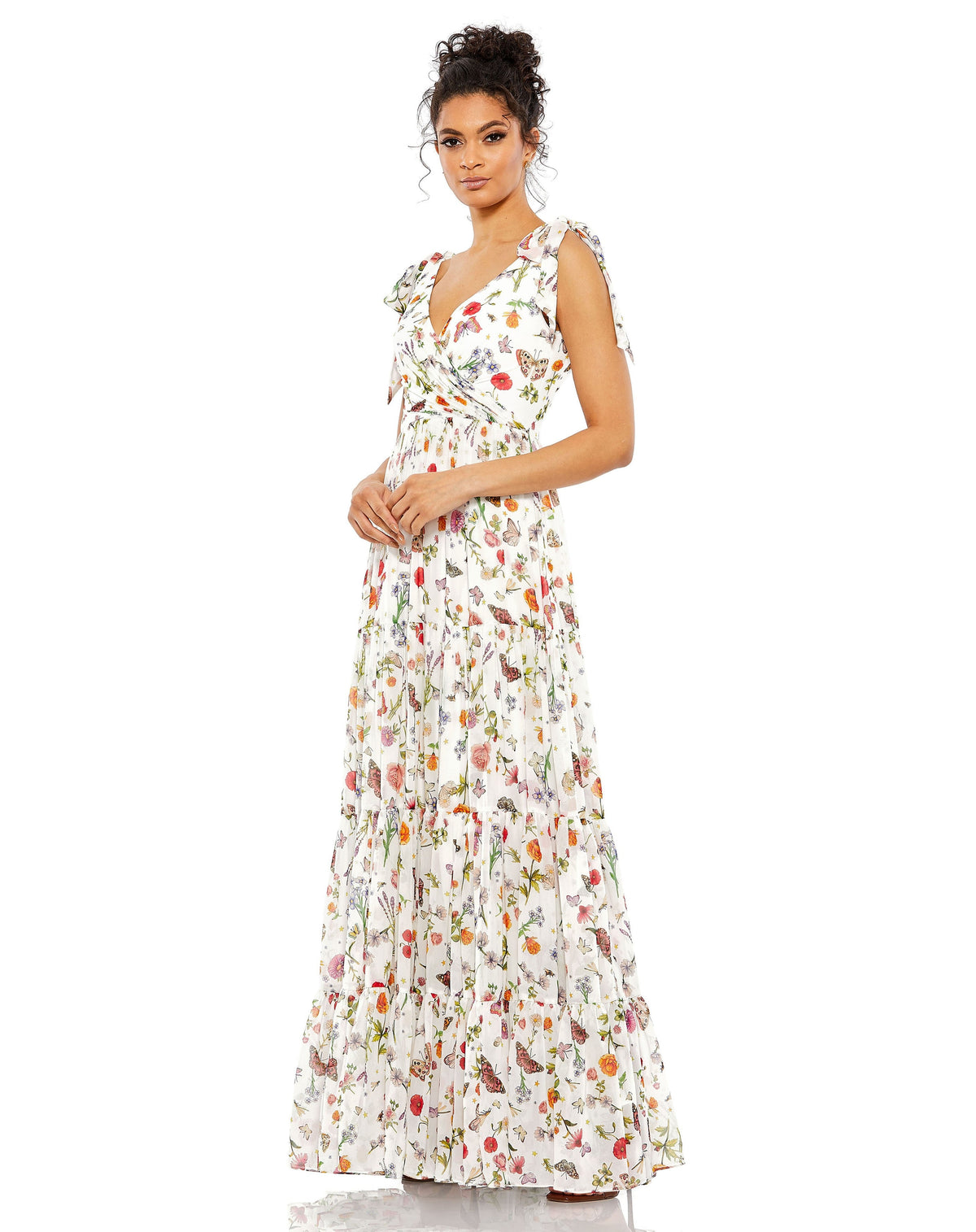 Mac Duggal 70198-WhiteMulti-AB