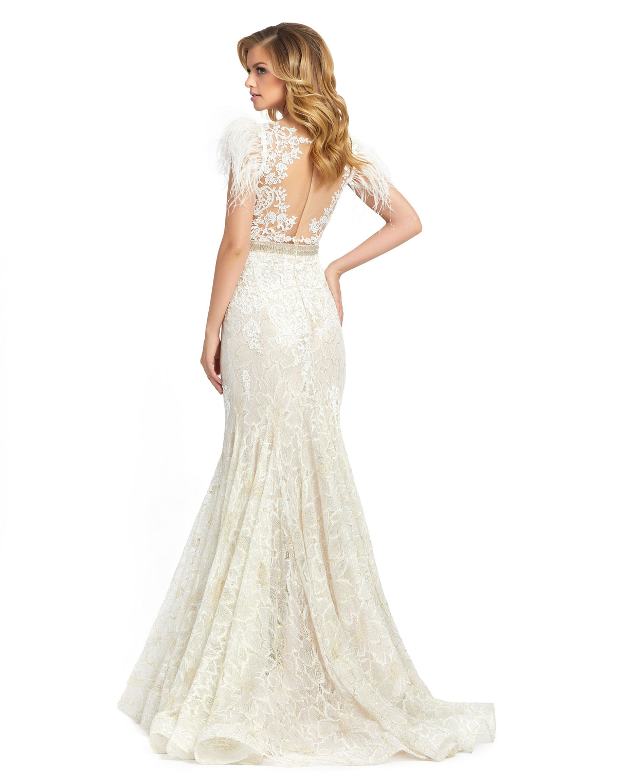 Mac Duggal 79230-IvoryNude-BK