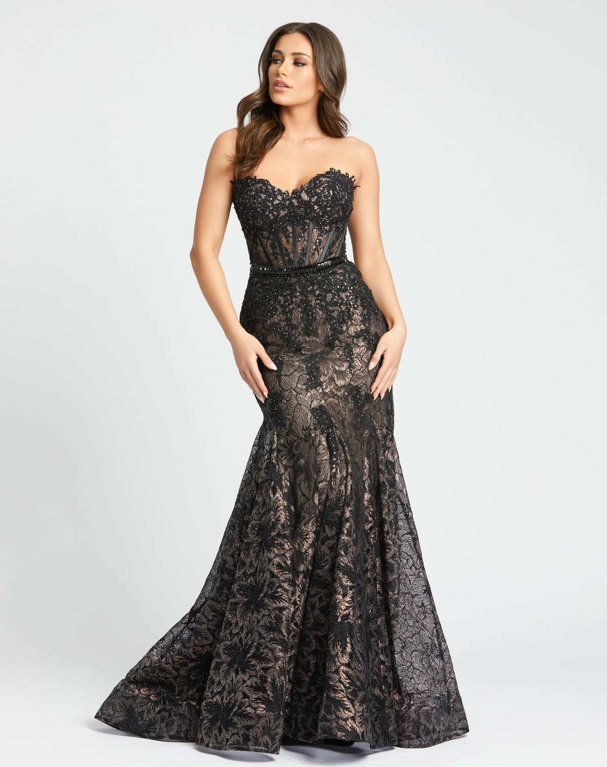 Mac Duggal 79308-BlackNude-AB