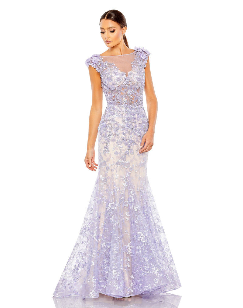 Mac Duggal 79357-LilacNude-AB