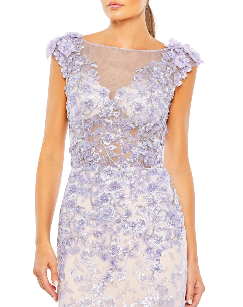 Mac Duggal 79357-LilacNude-CL