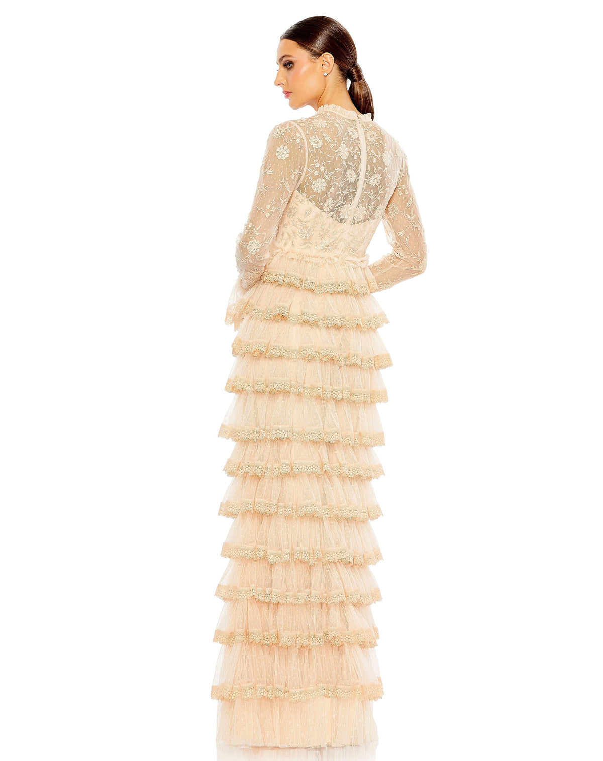 Mac Duggal 8004-Ecru-BK