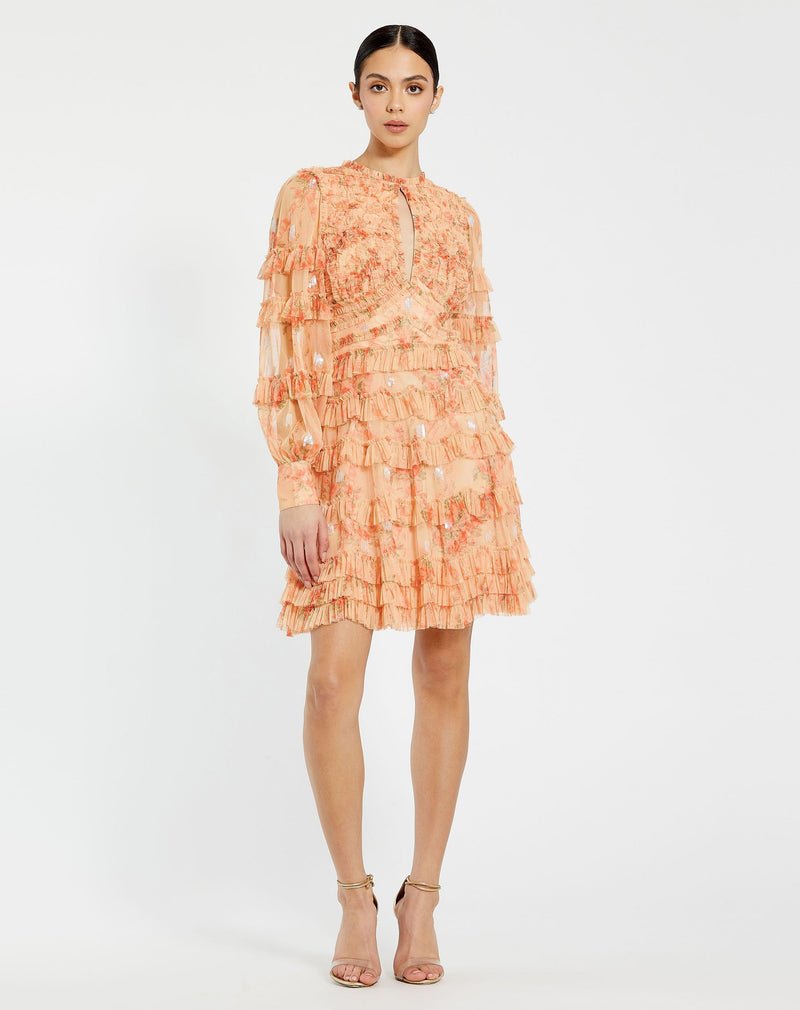 Mac Duggal 8094-PeachMulti-AB