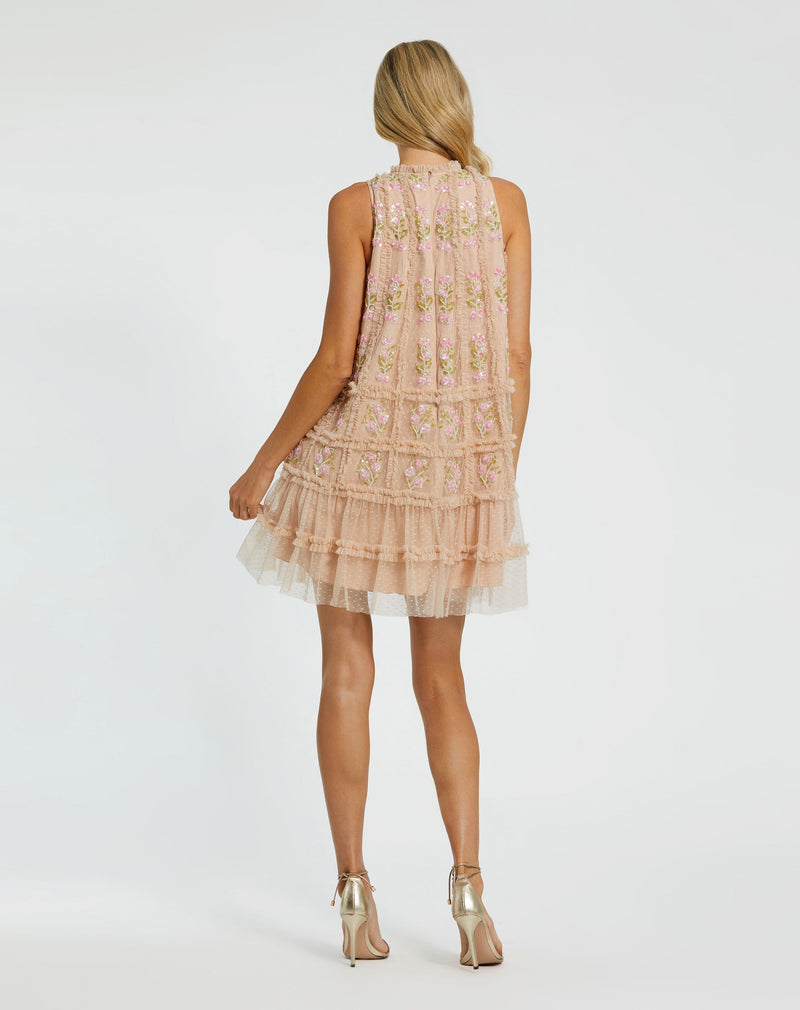 Mac Duggal 8172-NudeMulti-BK