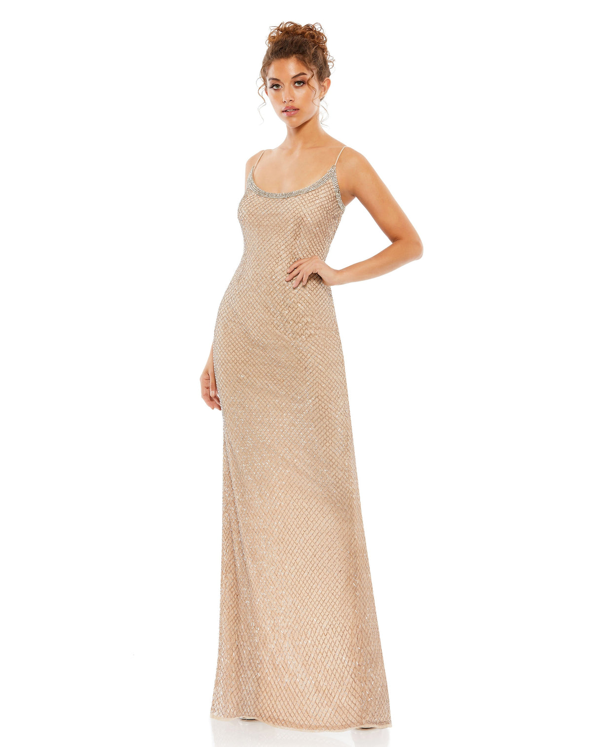 Mac Duggal 93551-Nude-AB