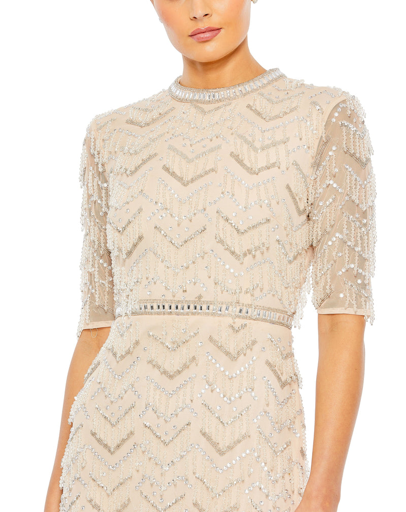 Mac Duggal 94071-Nude-CL