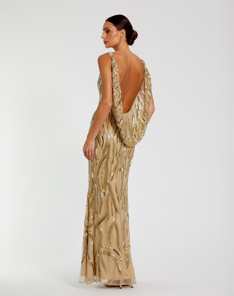 Mac Duggal 94146-Gold-BK