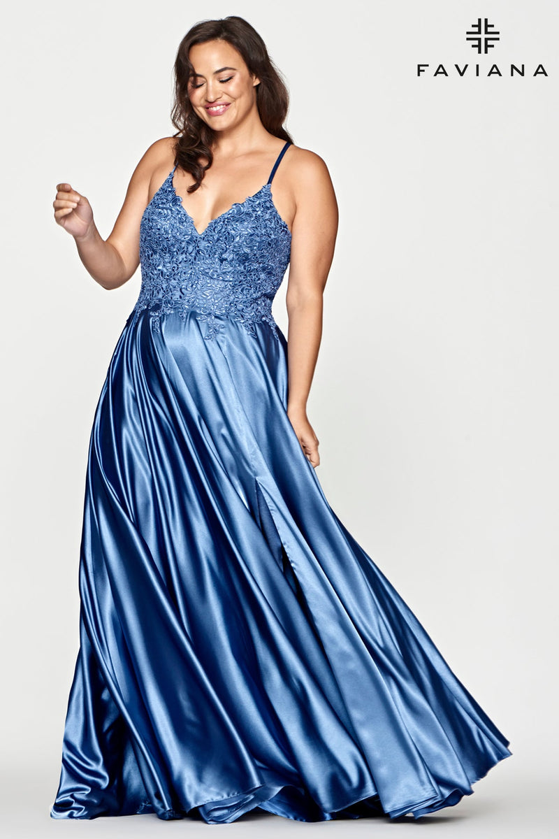 Faviana 9498_STEEL_BLUE_FRONT