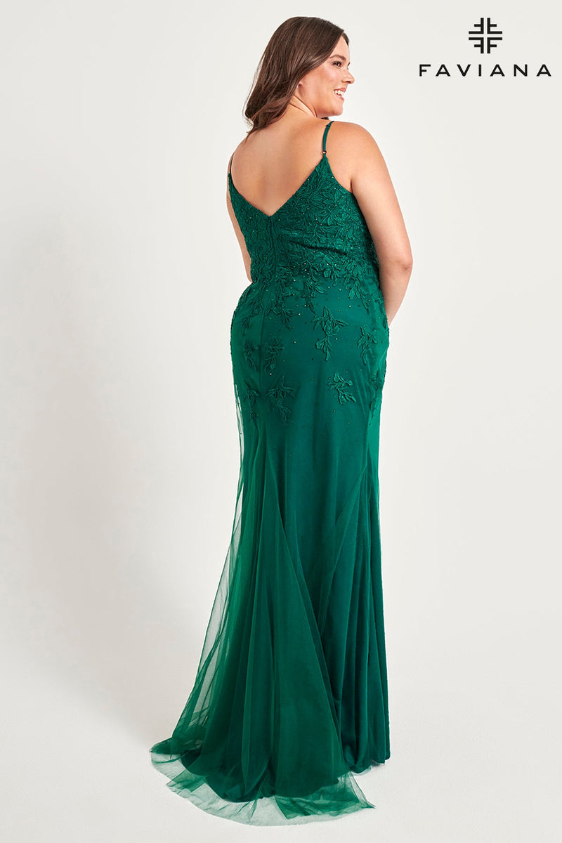 Faviana 9539_ForestGreen_Back