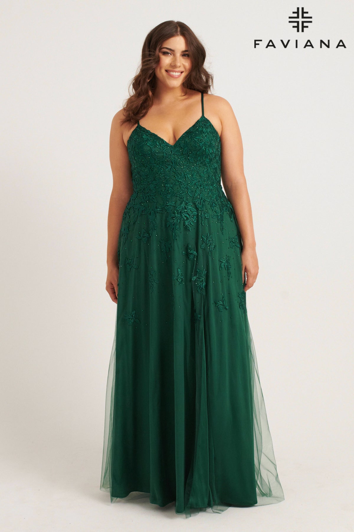 Faviana 9552_FOREST_GREEN_FRONT