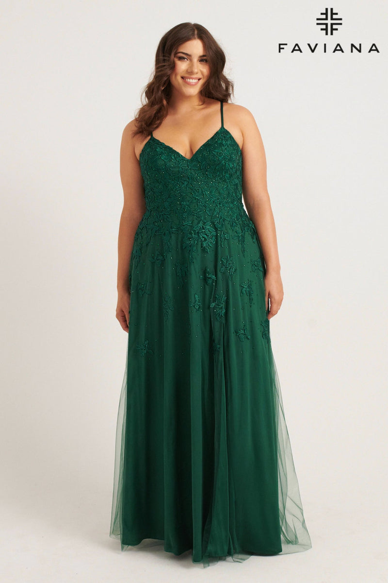 Faviana 9552_FOREST_GREEN_FRONT
