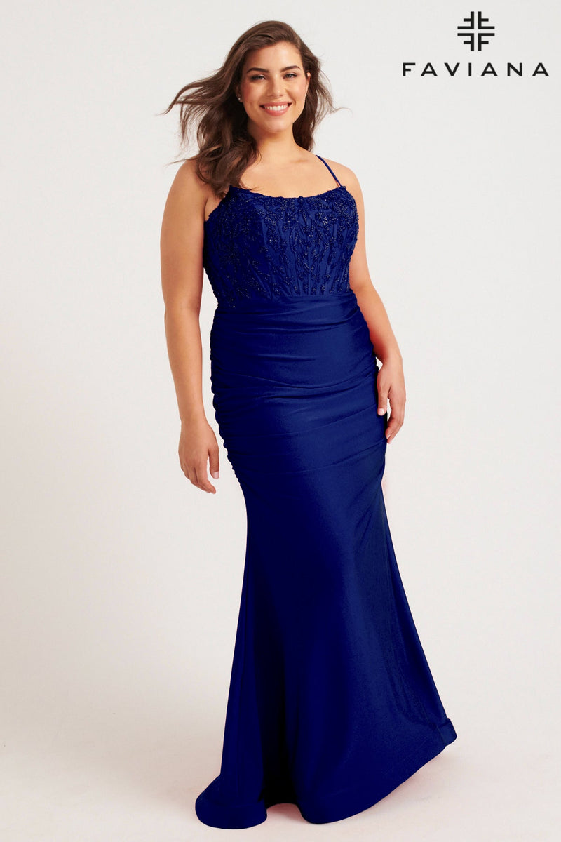 Faviana 9569_NAVY_SIDE