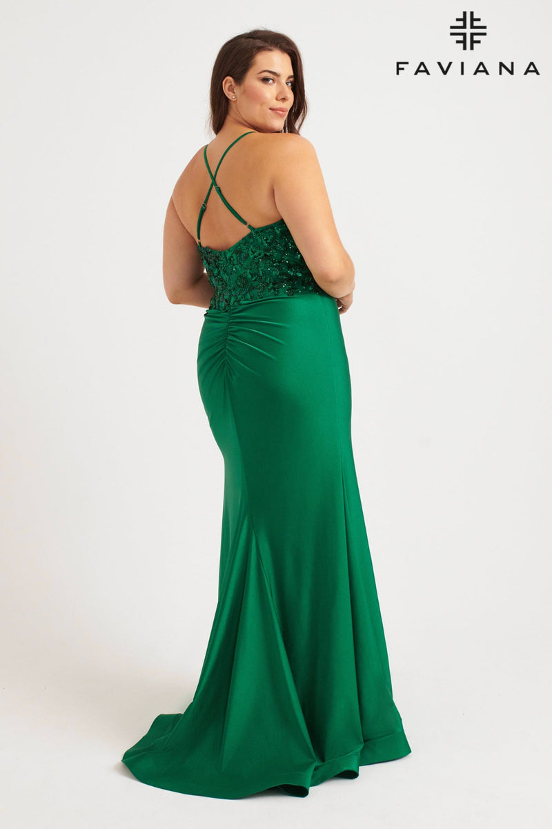 Faviana 9570_DARK_EMERALD_BACK