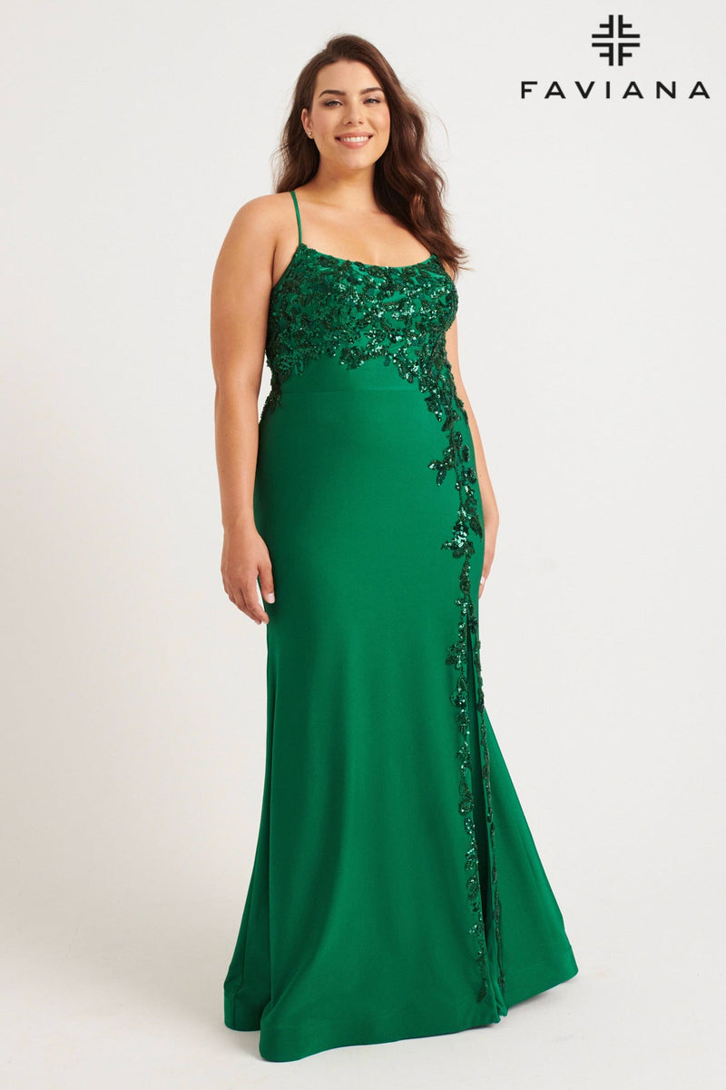 Faviana 9570_DARK_EMERALD_FRONT