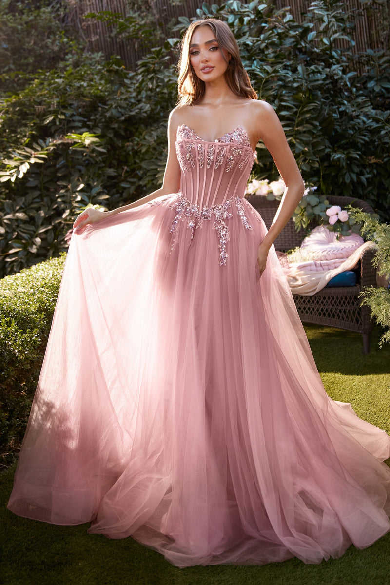 Andrea & Leo Couture A1267_ROSE_FRONT