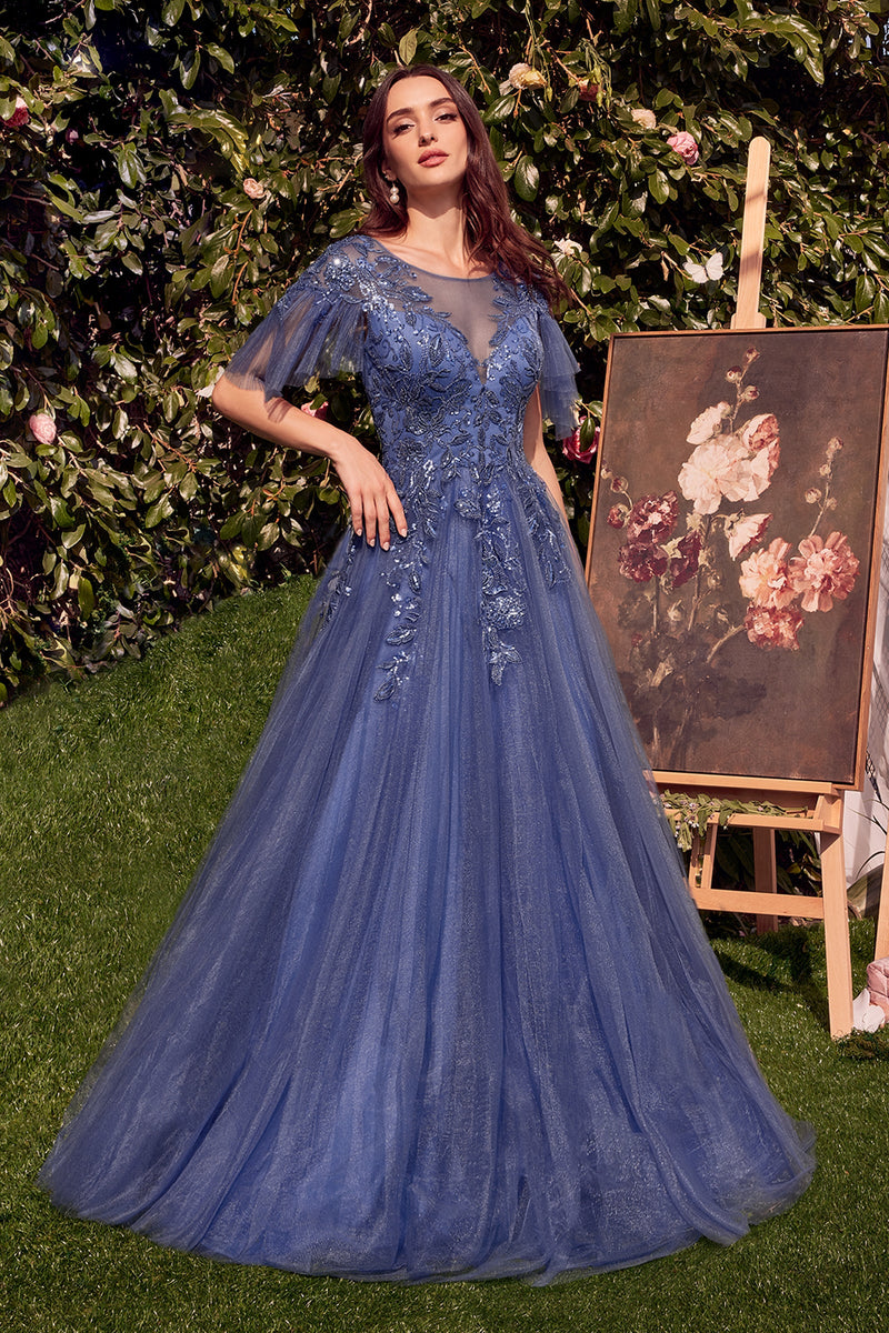 Andrea & Leo Couture A1351_SOFT_NAVY_FRONT