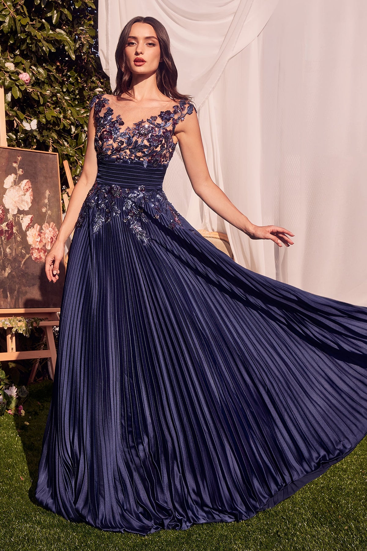 Andrea & Leo Couture A1355_NAVY_FRONT