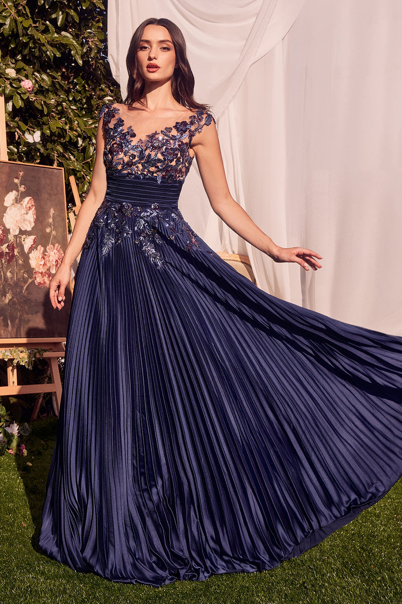Andrea & Leo Couture A1355_NAVY_FRONT