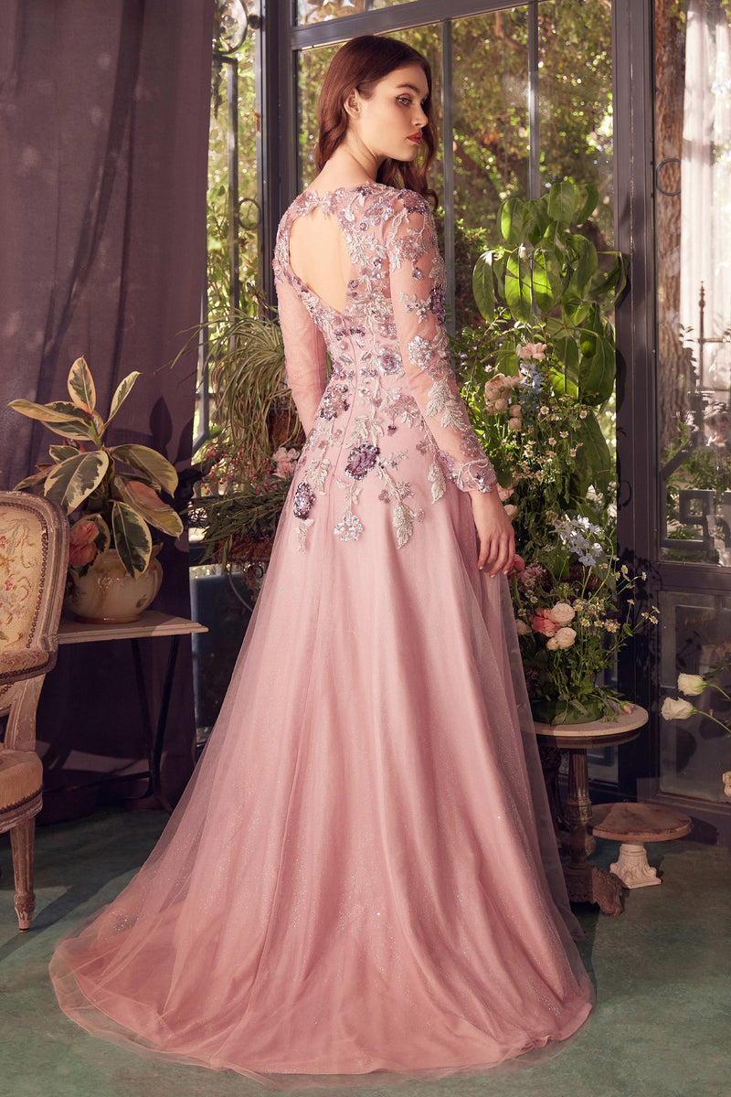 Andrea & Leo Couture A1356_MAUVE_back