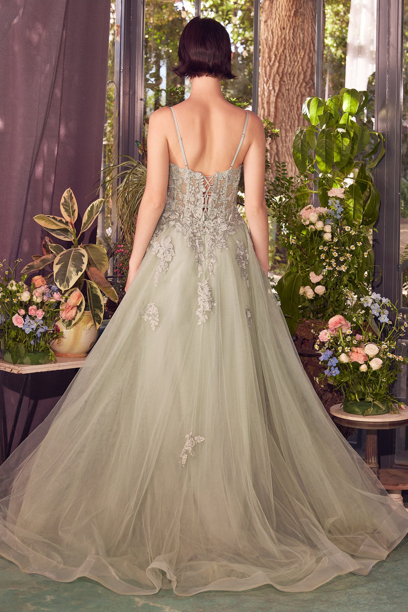 Andrea & Leo Couture A1417_SAGE_back