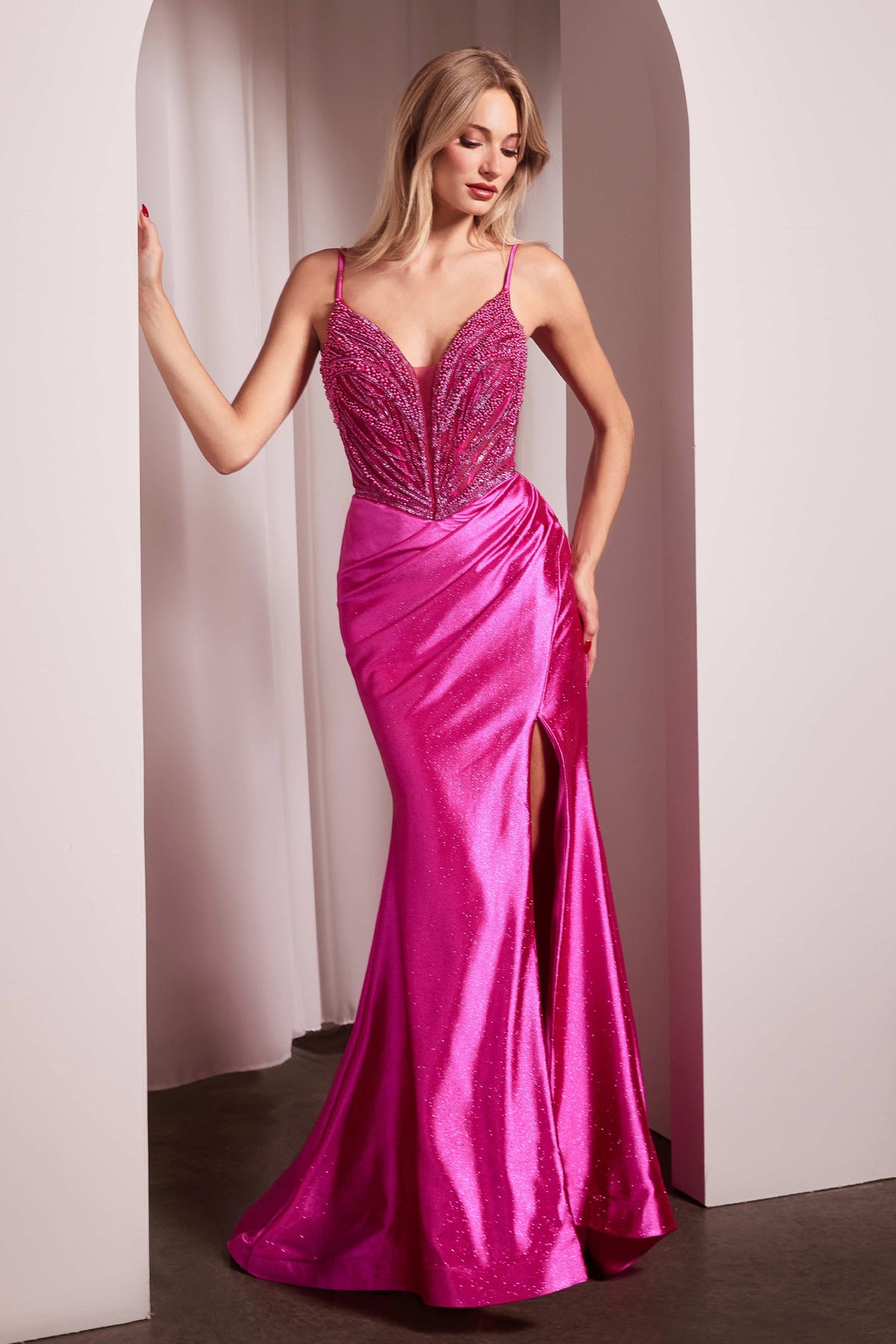 Ladivine by Cinderella Divine CC0238_FUCHSIA_FRONT