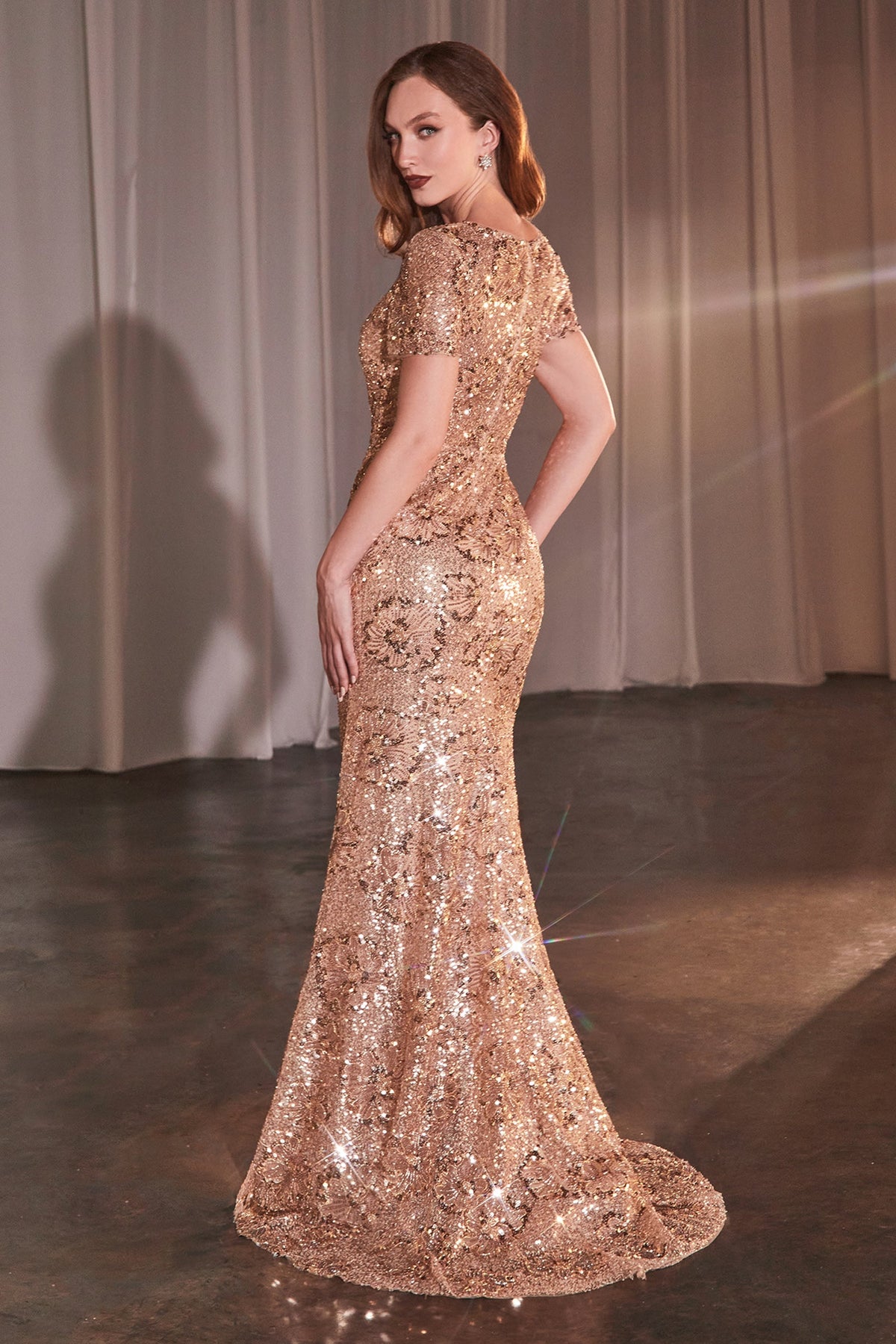 Ladivine by Cinderella Divine CC3700_ROSE--GOLD_BACK