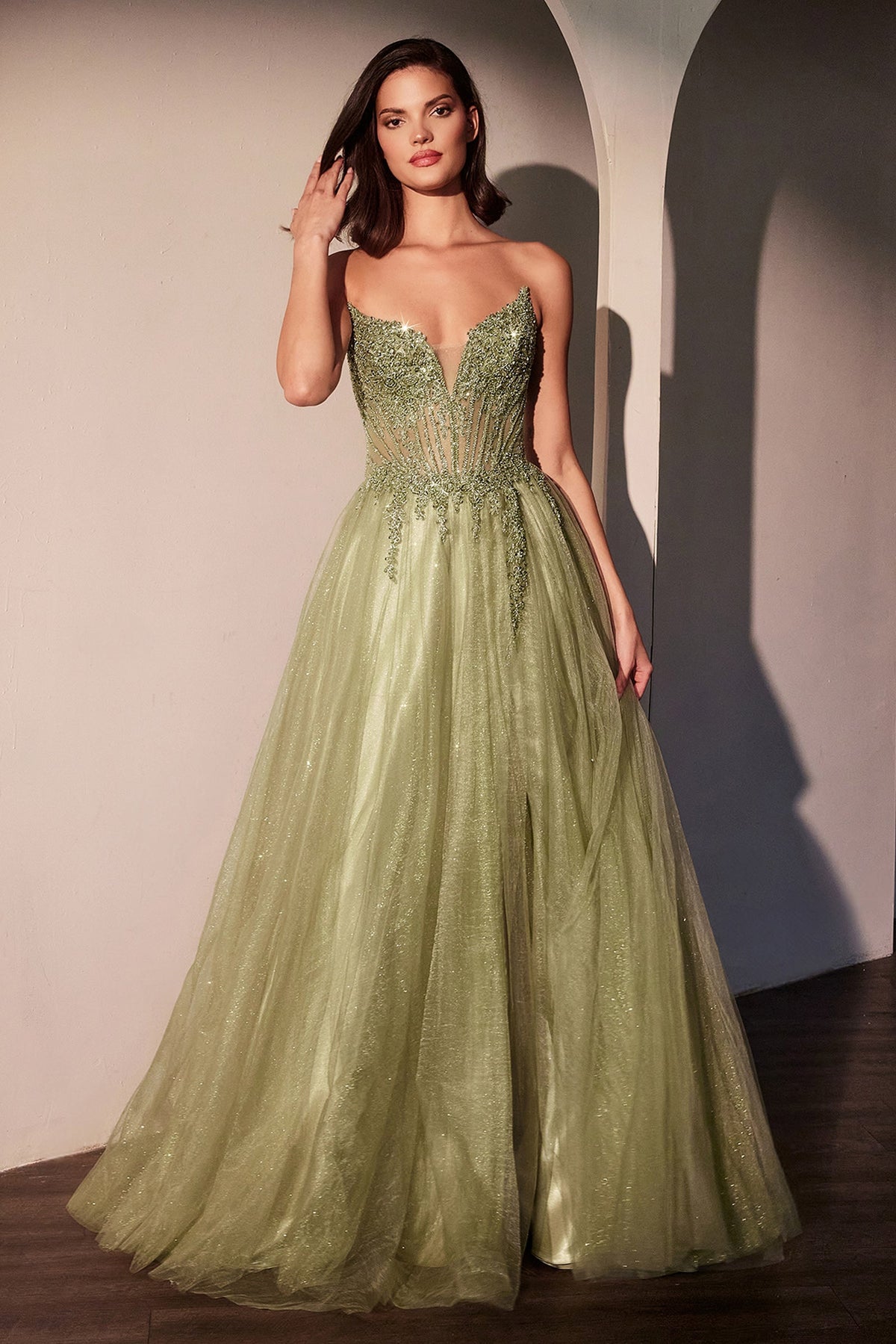 Ladivine by Cinderella Divine CC487_GREENERY_FRONT