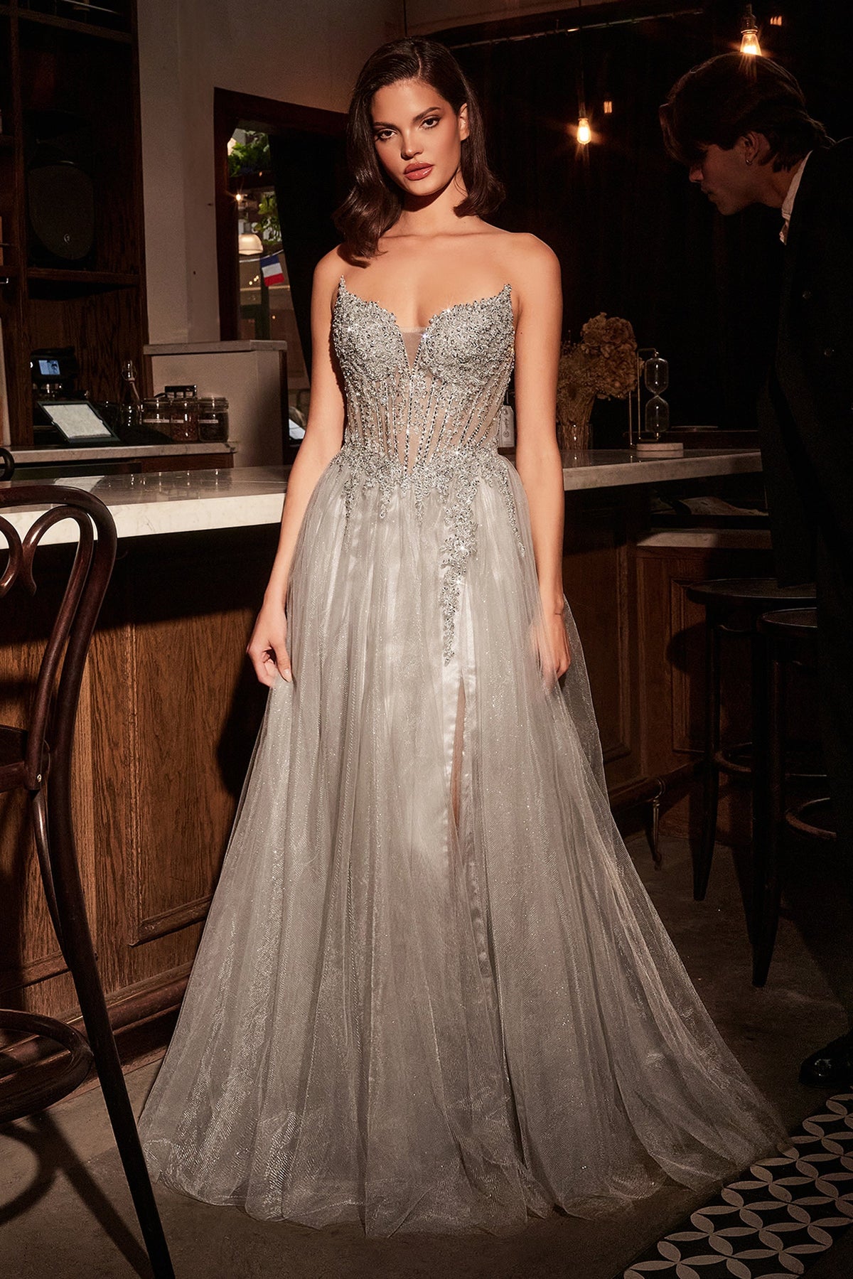 Ladivine by Cinderella Divine CC487_SILVER_FRONT