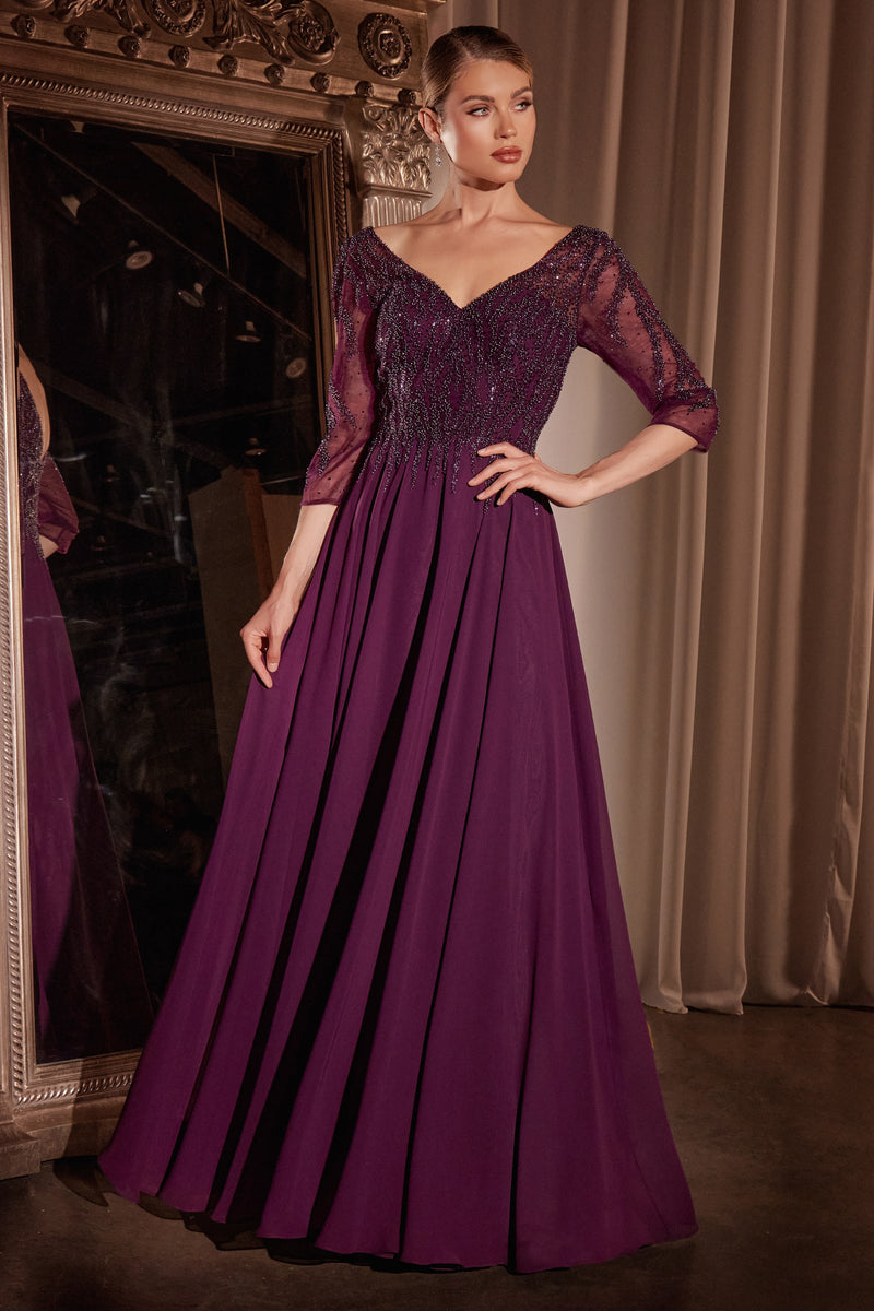 Ladivine by Cinderella Divine CD0171_EGGPLANT_FRONT
