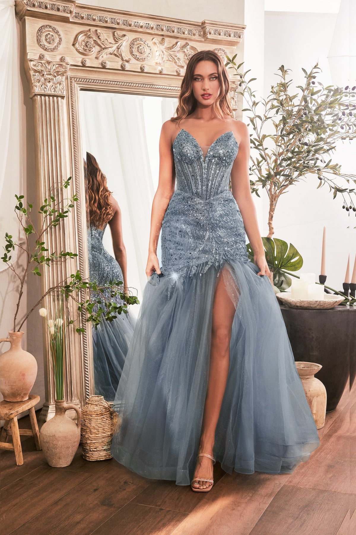 Ladivine by Cinderella Divine CD0214_SMOKY_BLUE_FRONT
