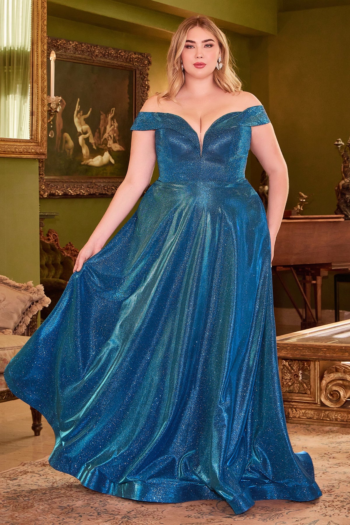 Ladivine by Cinderella Divine CD210C_METALLIC_BLUE_FRONT