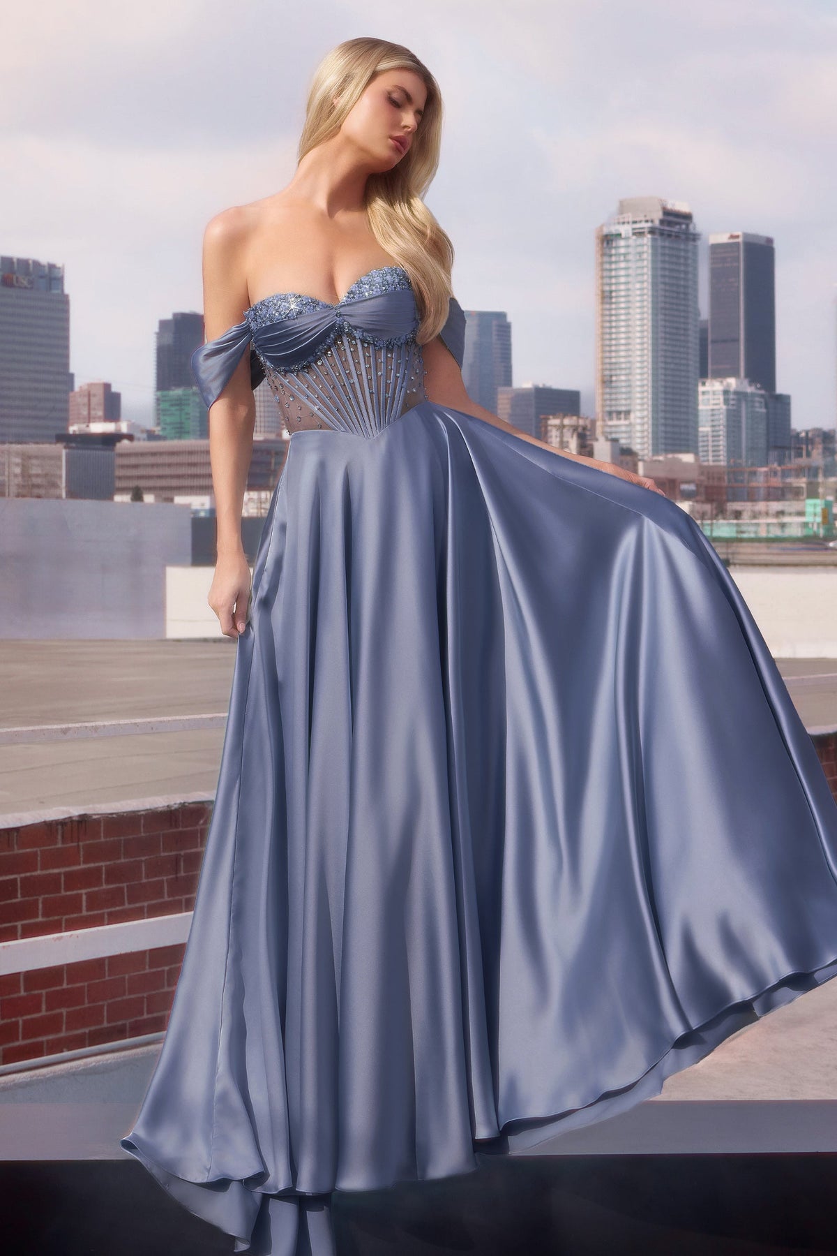 Ladivine by Cinderella Divine CD297_SMOKY_BLUE_FRONT