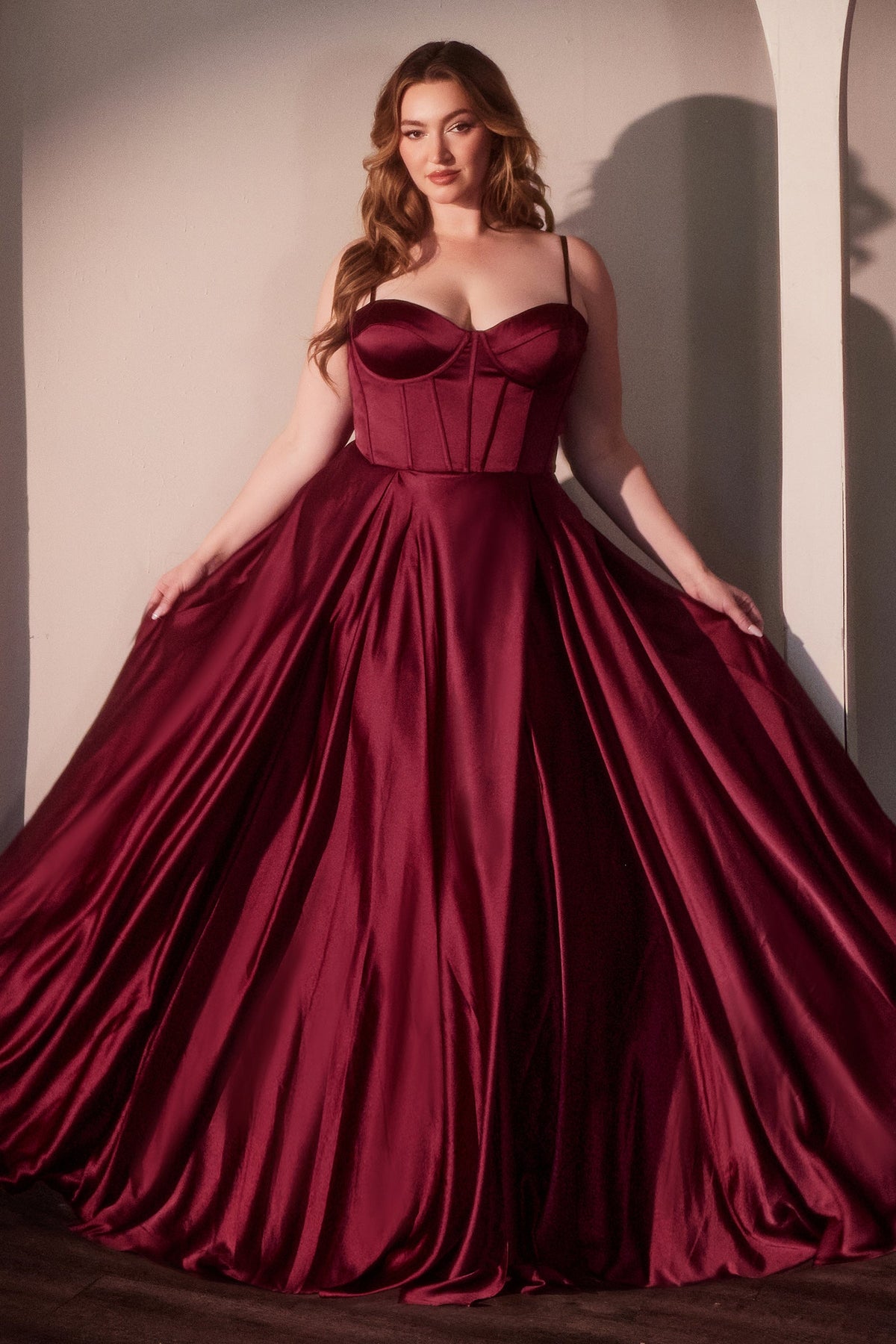 Ladivine by Cinderella Divine CD337C_BURGUNDY_FRONT