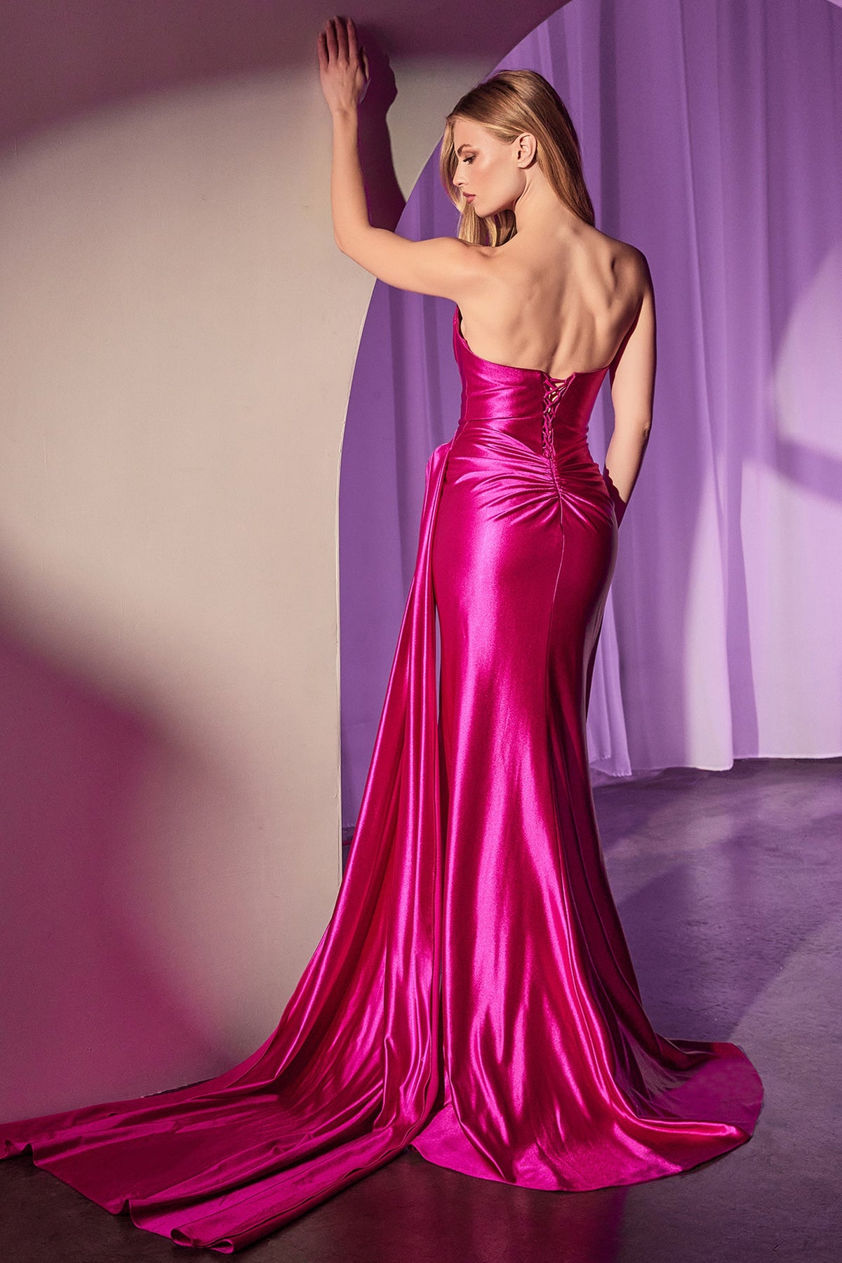Ladivine by Cinderella Divine CD379_FUCHSIA_BACK