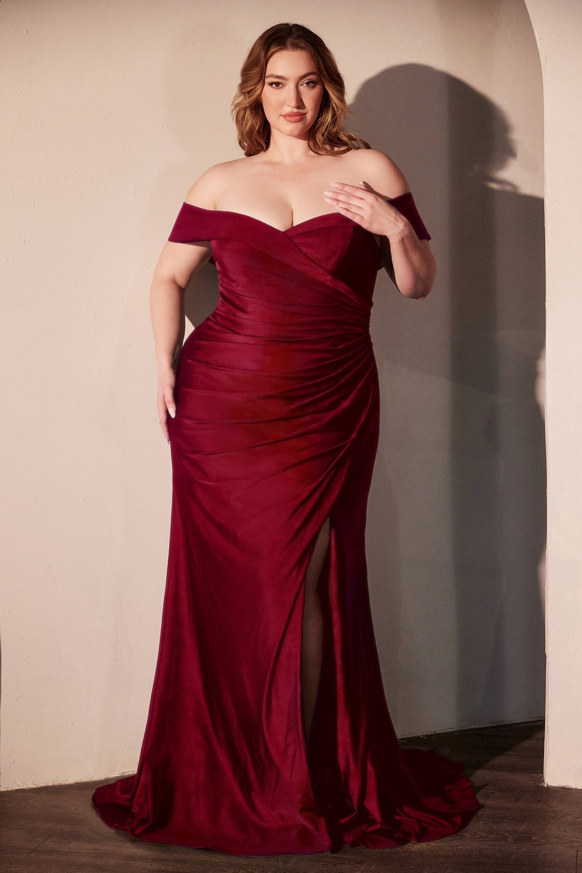 Ladivine by Cinderella Divine CD790C_BURGUNDY_FRONT