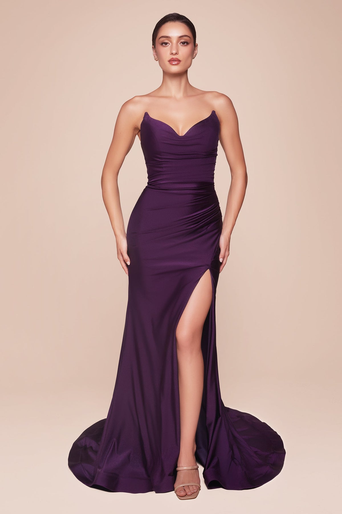 Ladivine by Cinderella Divine CD791_EGGPLANT_FRONT