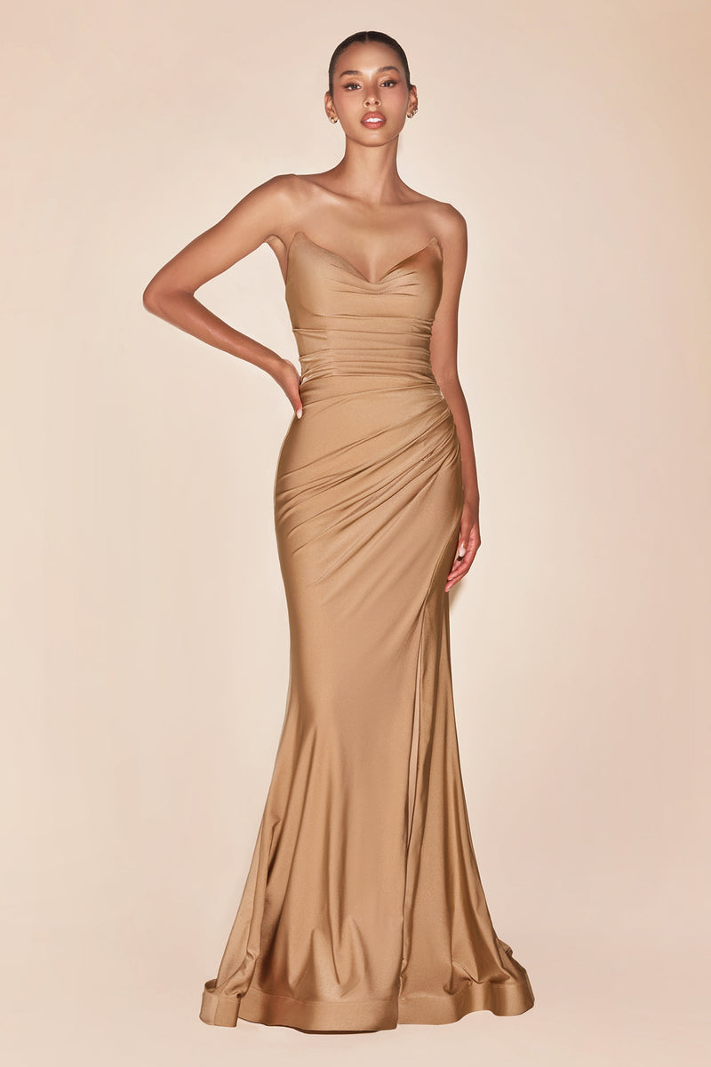 Ladivine by Cinderella Divine CD791_NUDE--GOLD_FRONT