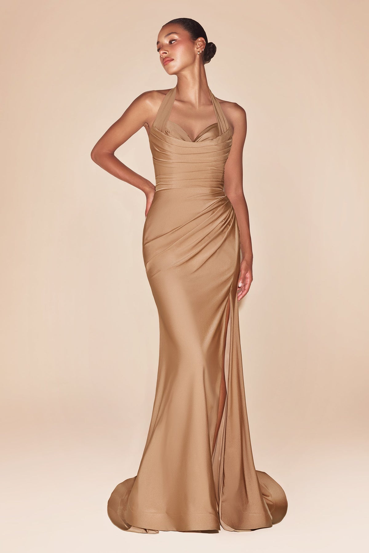 Ladivine by Cinderella Divine CD796_NUDE--GOLD_FRONT