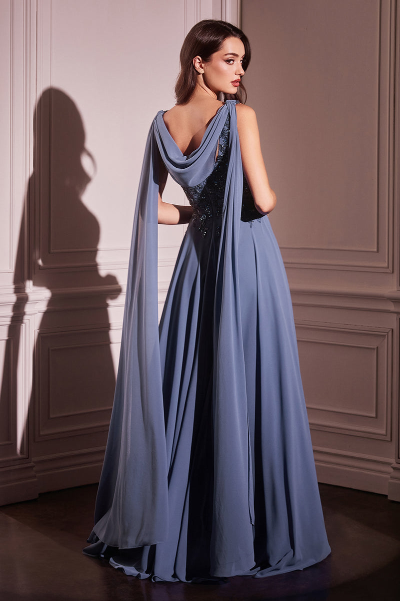 Ladivine by Cinderella Divine CDS509_SMOKY-BLUE_BACK
