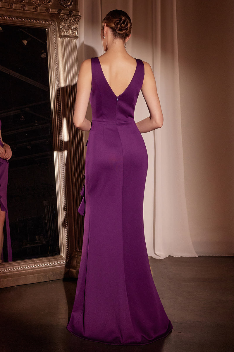 Ladivine by Cinderella Divine CH377_EGGPLANT_BACK