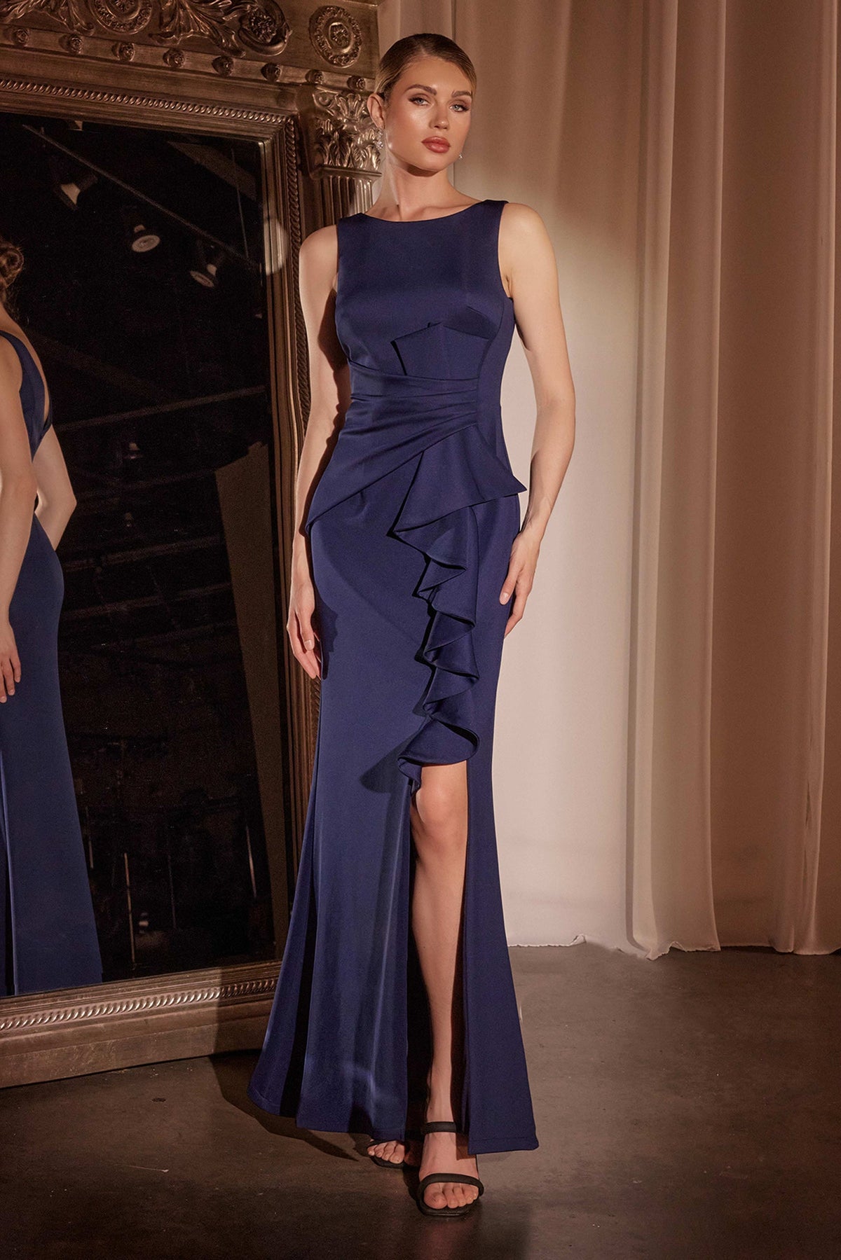 Ladivine by Cinderella Divine CH377_NAVY_FRONT