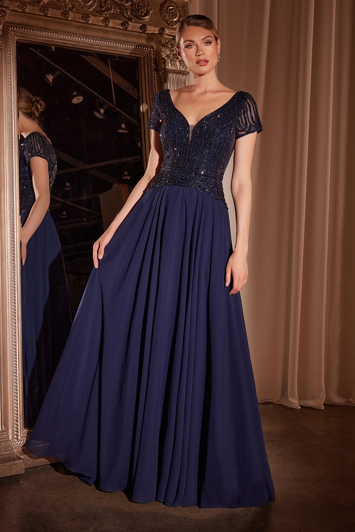 Ladivine by Cinderella Divine CL07_NAVY_FRONT