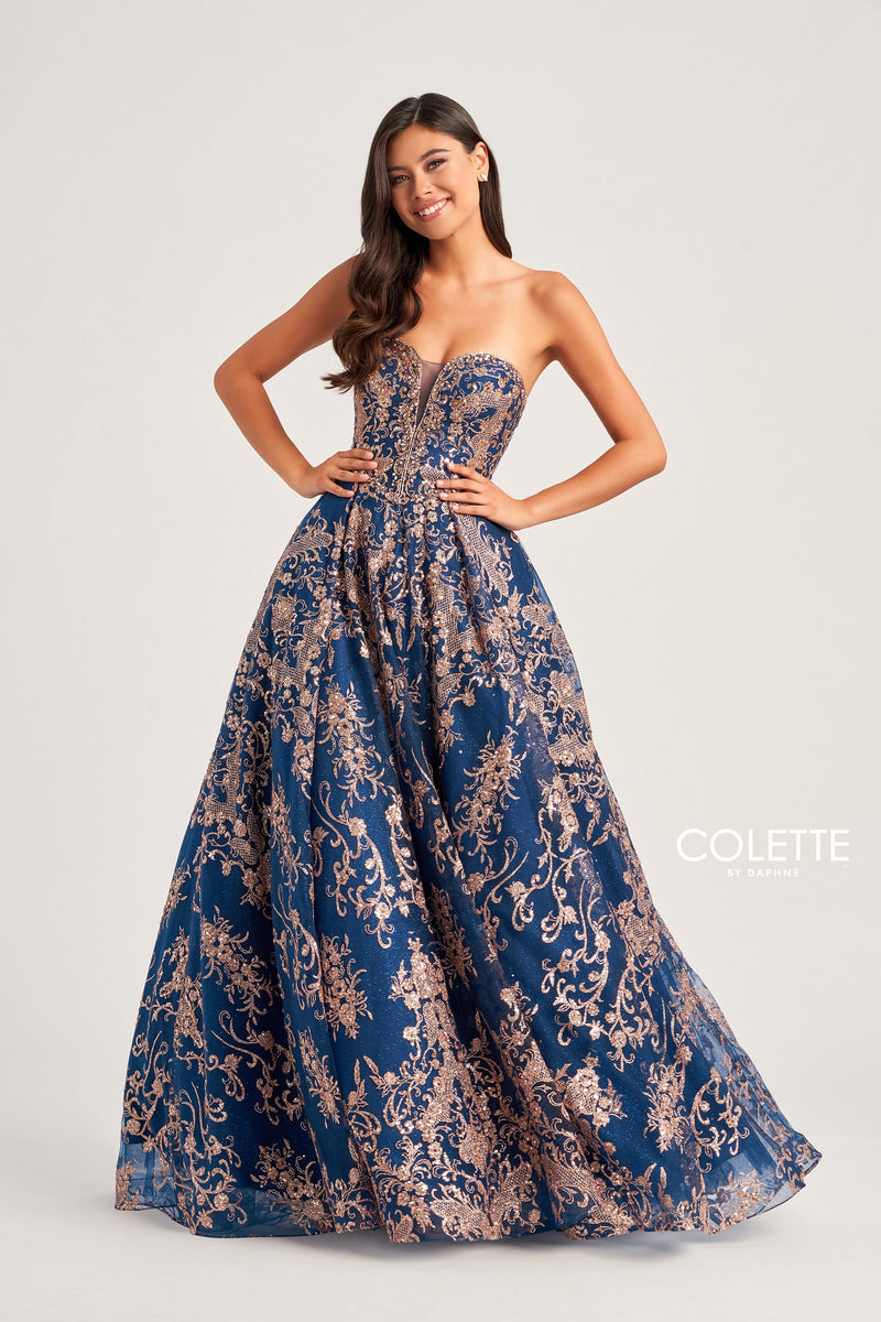 Colette by Daphne CL5101-navy-gold-c