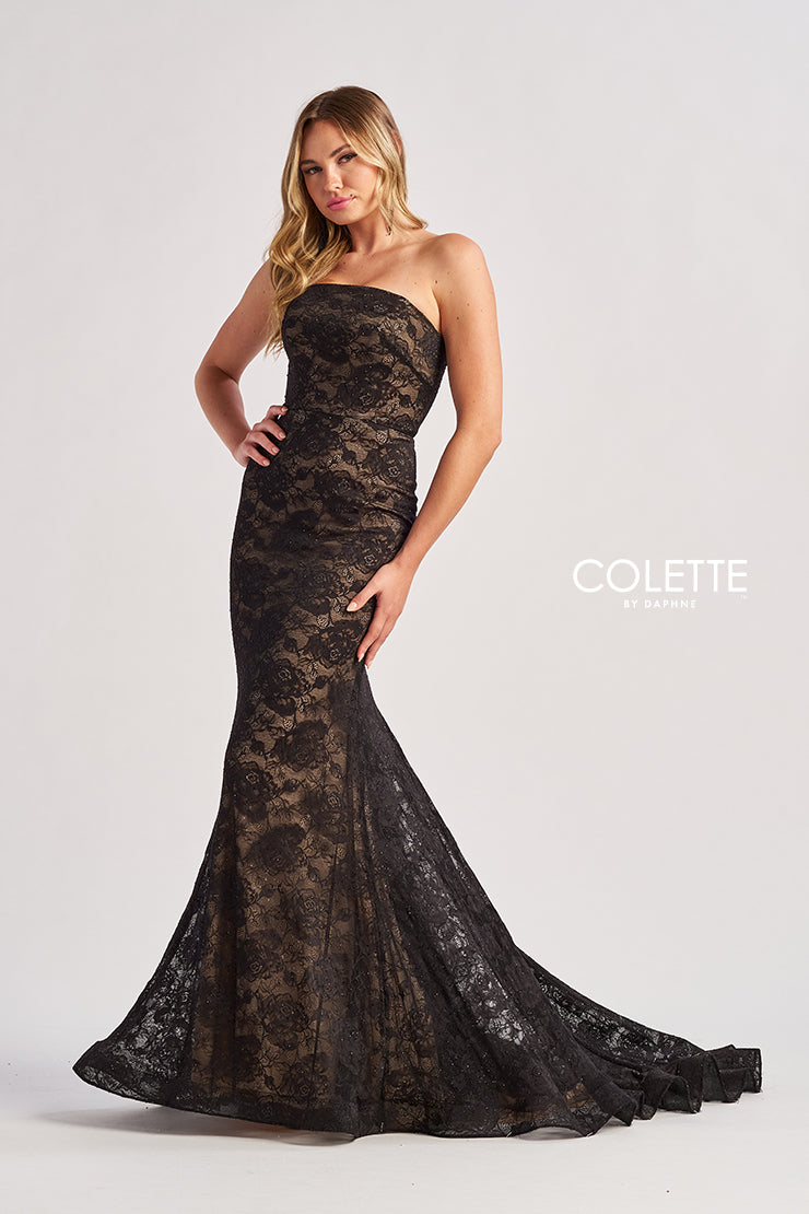 Colette by Daphne CL8670_BLACK_NUDE_FRONT