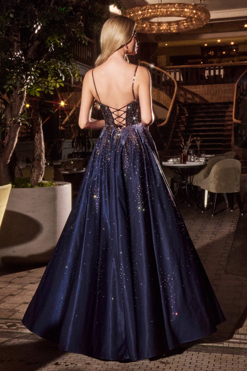 Ladivine by Cinderella Divine CM379_NAVY_BACK